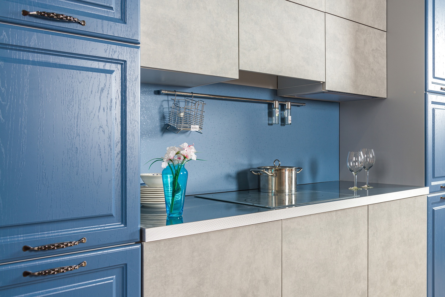 КУХНЯ "Бетон-Массив Деним"